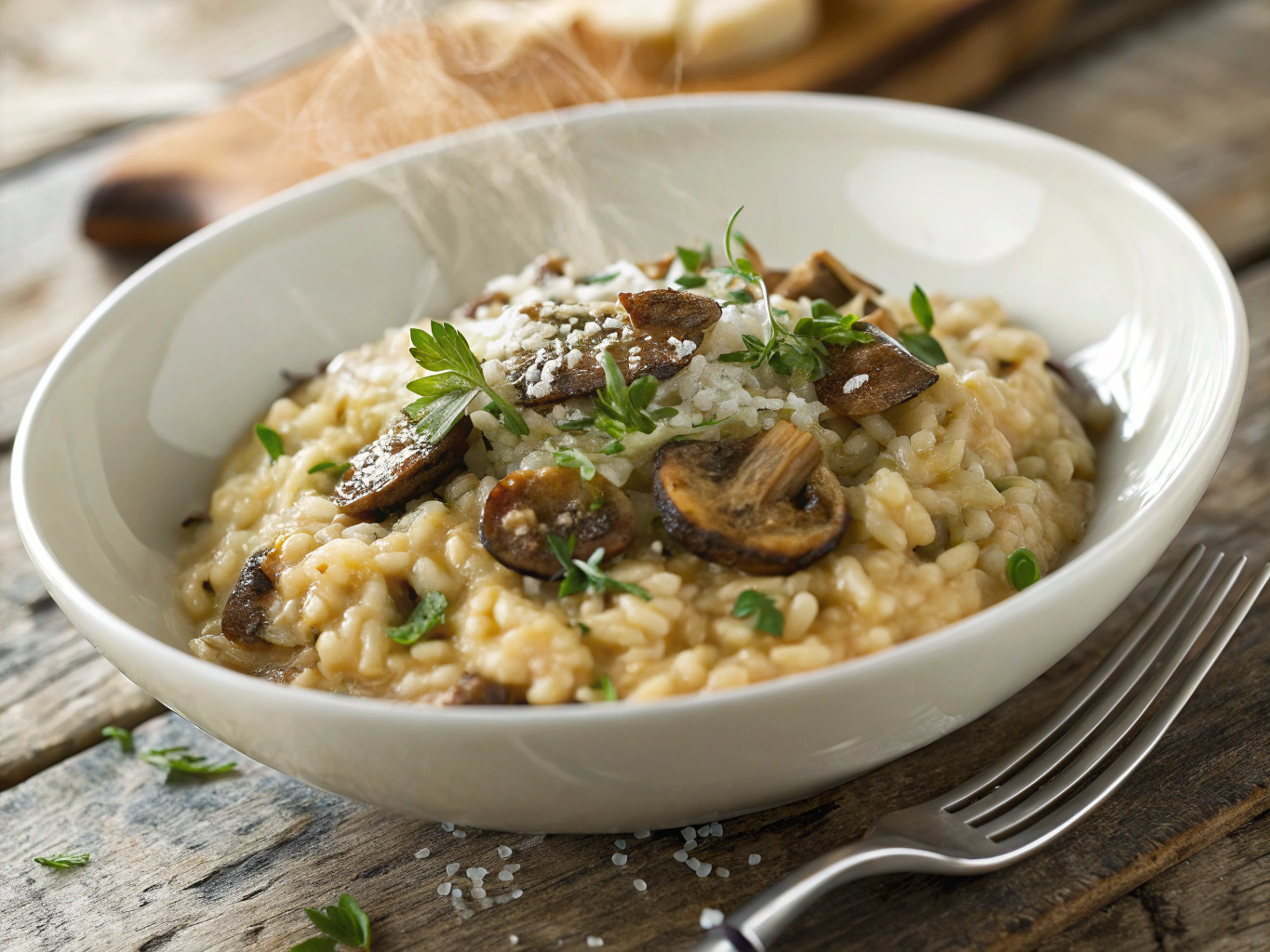 Risotto ai funghi porcini e zafferano